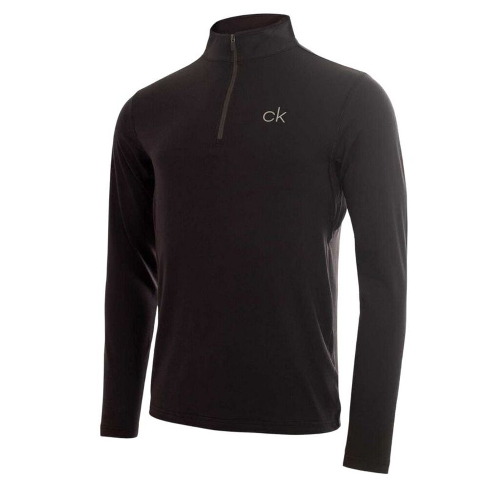 Calvin Klein Mens Newport Quarter Zip Top / Black
